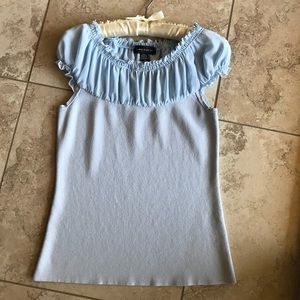 Cable & Gauge sleeveless ice blue top